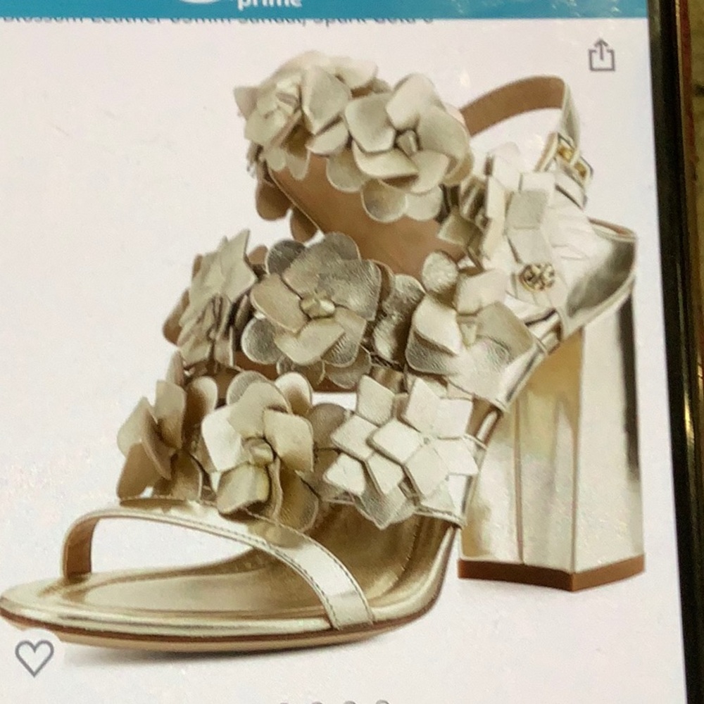 TORY BURCH Size 8.5 Blossom 65MM Gold Sandal